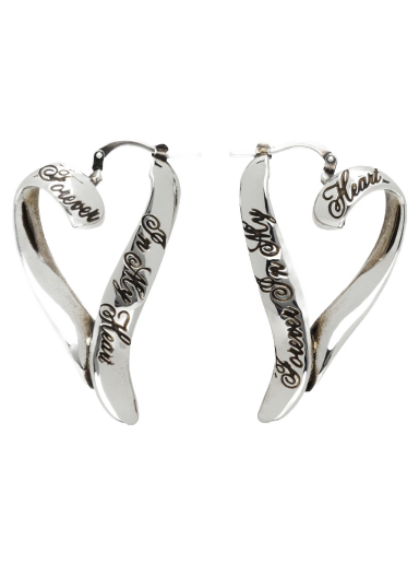 Asusteet Acne Studios Silver Heart Hoop Earrings Harmaa | C50393-