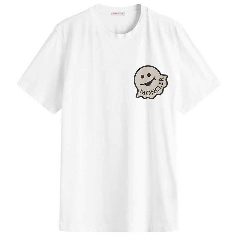 T-paita Moncler Men's Cotton Jersey Ghost Logo T-Shirt Size Large Moncler Valkoinen | 8C000-18-89AJS-00A