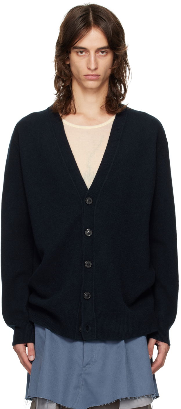 Villapaita Maison Margiela Buttoned Cardigan Tummansininen | S50HP0014 M13058