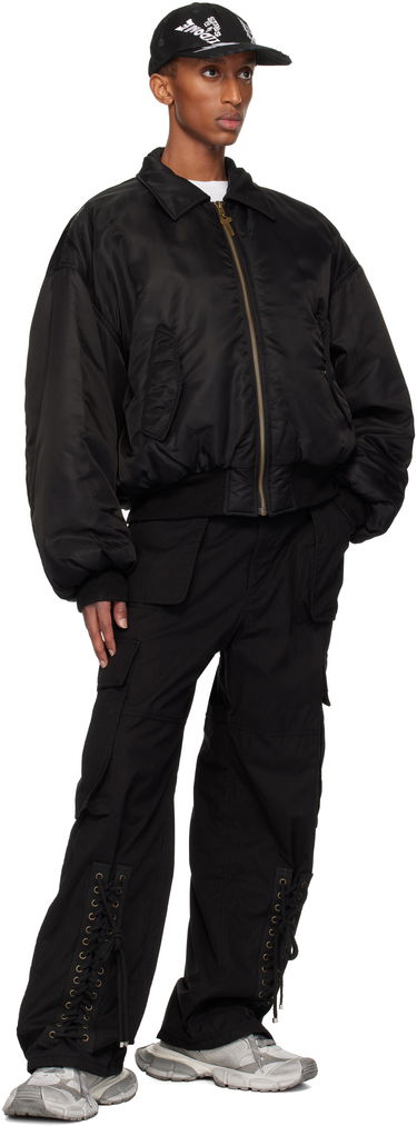 Bomber-takki We11done Collar Bomber Jacket Musta | WD-JP3-24-023-U-BK, 3