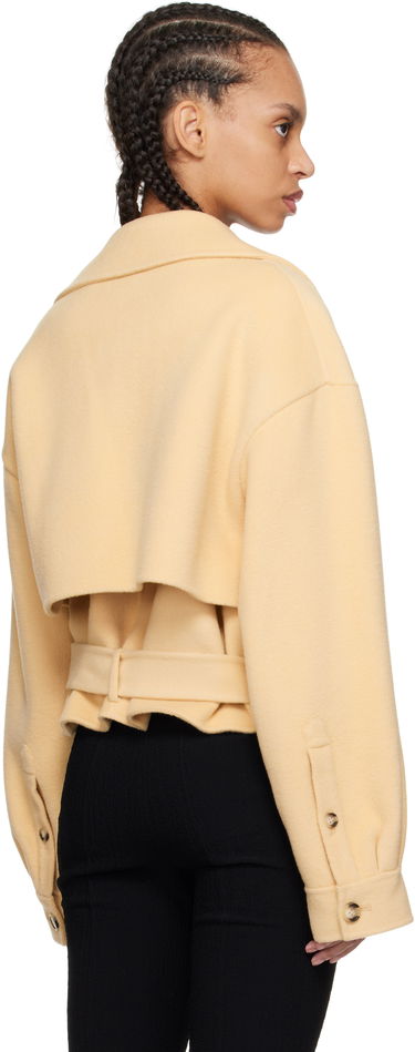Takki Nanushka Nanushka Ticia Fringed Double Wool Jacket Beige | NW25RSJK10005, 2