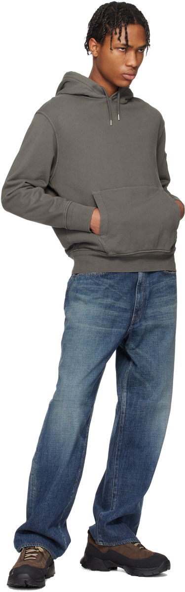 Huppari C.P. Company C.P. Company Diagonal Fleece Resist Dyed Lens Hoodie Harmaa | 18CMSS099A-110044R, 4