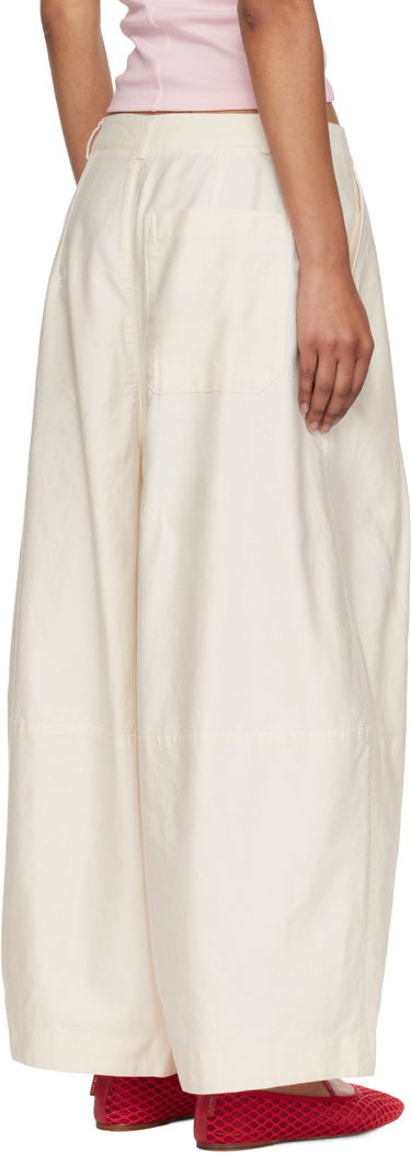 Housut YMC YMC Deadbeat Wide-Leg Trousers Valkoinen | Q4YMF, 2
