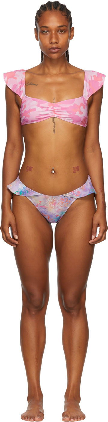 Uimapuvut Collina Strada Collina Strada Recycled Nylon Bikini Vaaleanpunainen | XX2124