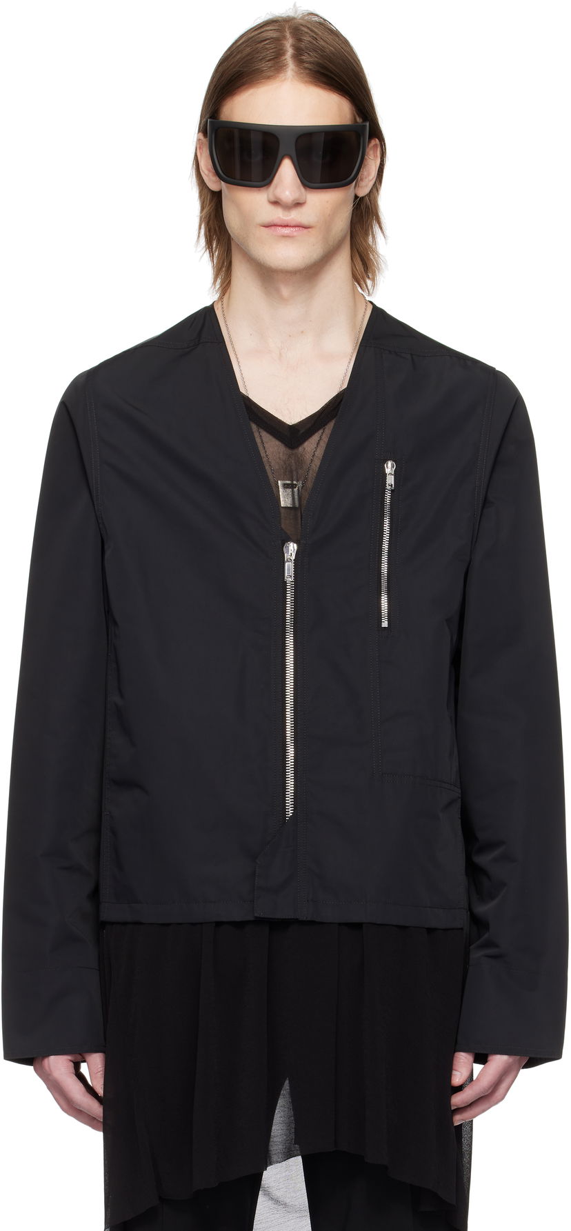 Liivi Rick Owens Rick Owens Hollywood V Safety Jacket Musta | RU01E5775 FT