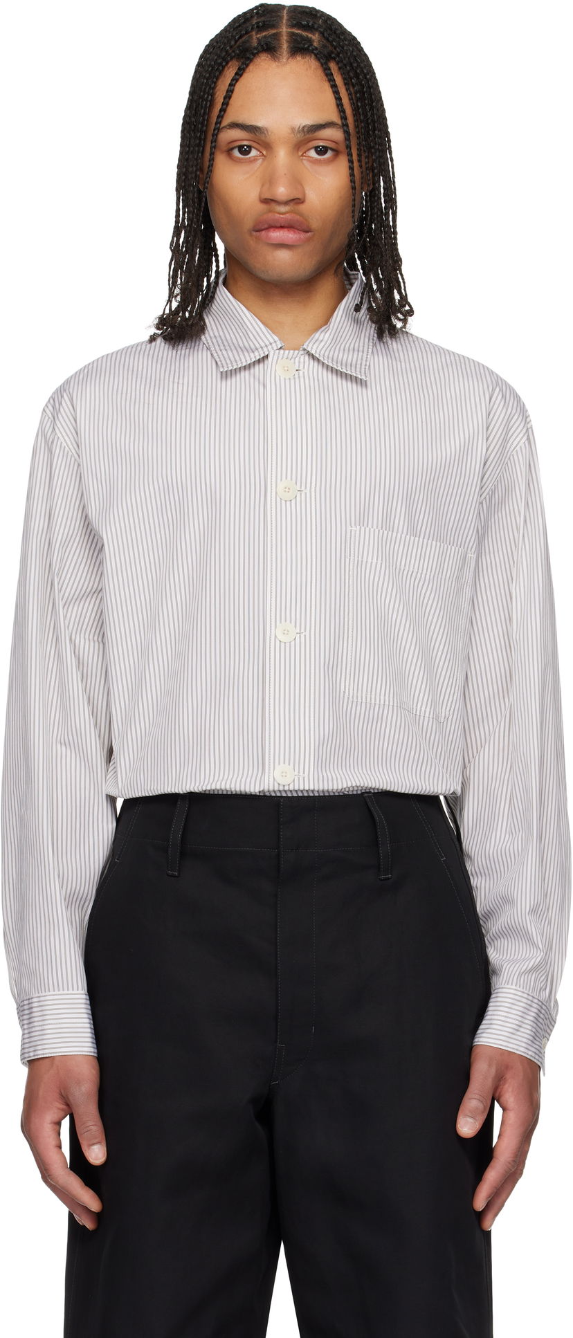 Paita LEMAIRE Lemaire Striped Pyjama Shirt Valkoinen | SH1177 LF1409