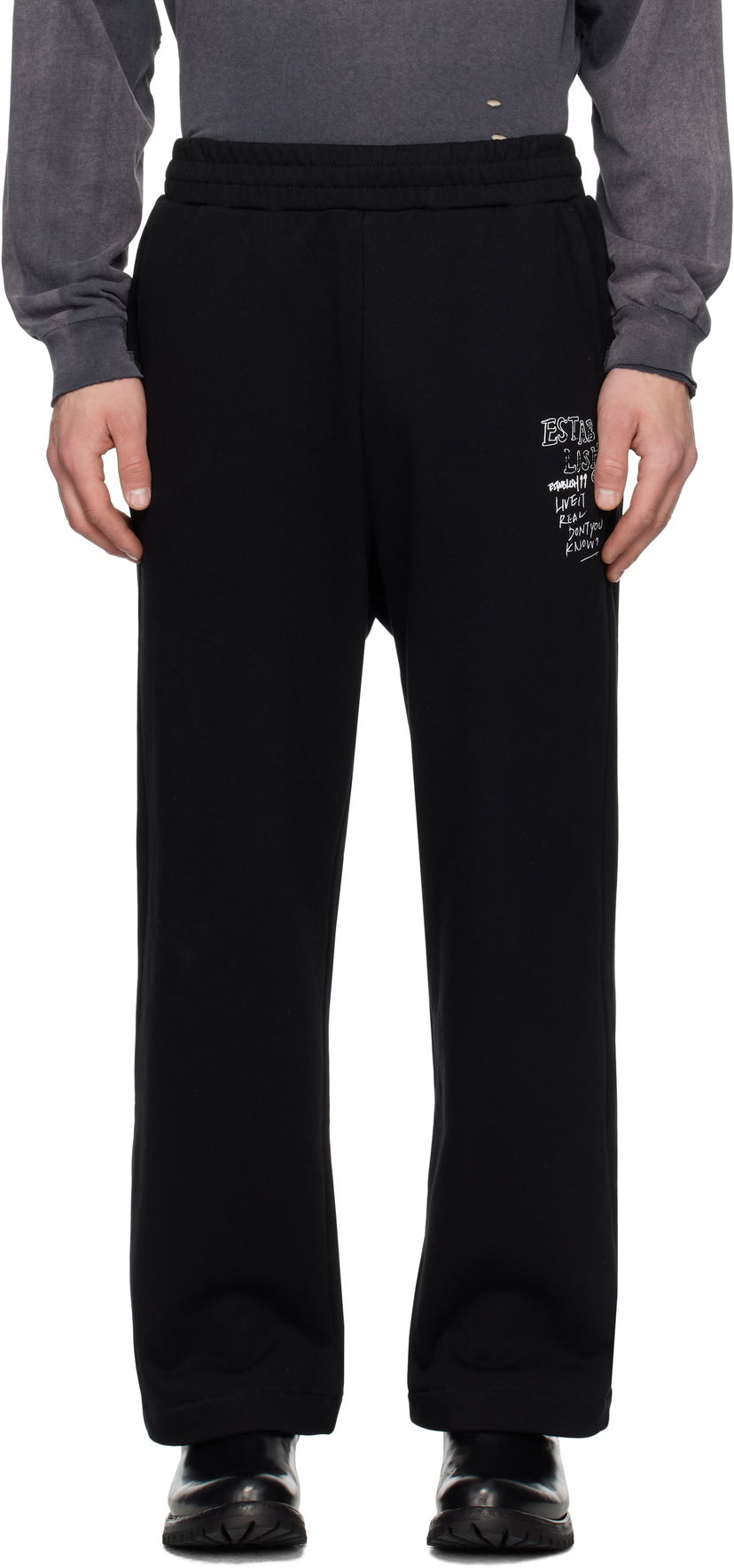 Verryttelyhousut izzue Relaxed-Fit Sweatpants Musta | IZXPTN6722W4NBKX