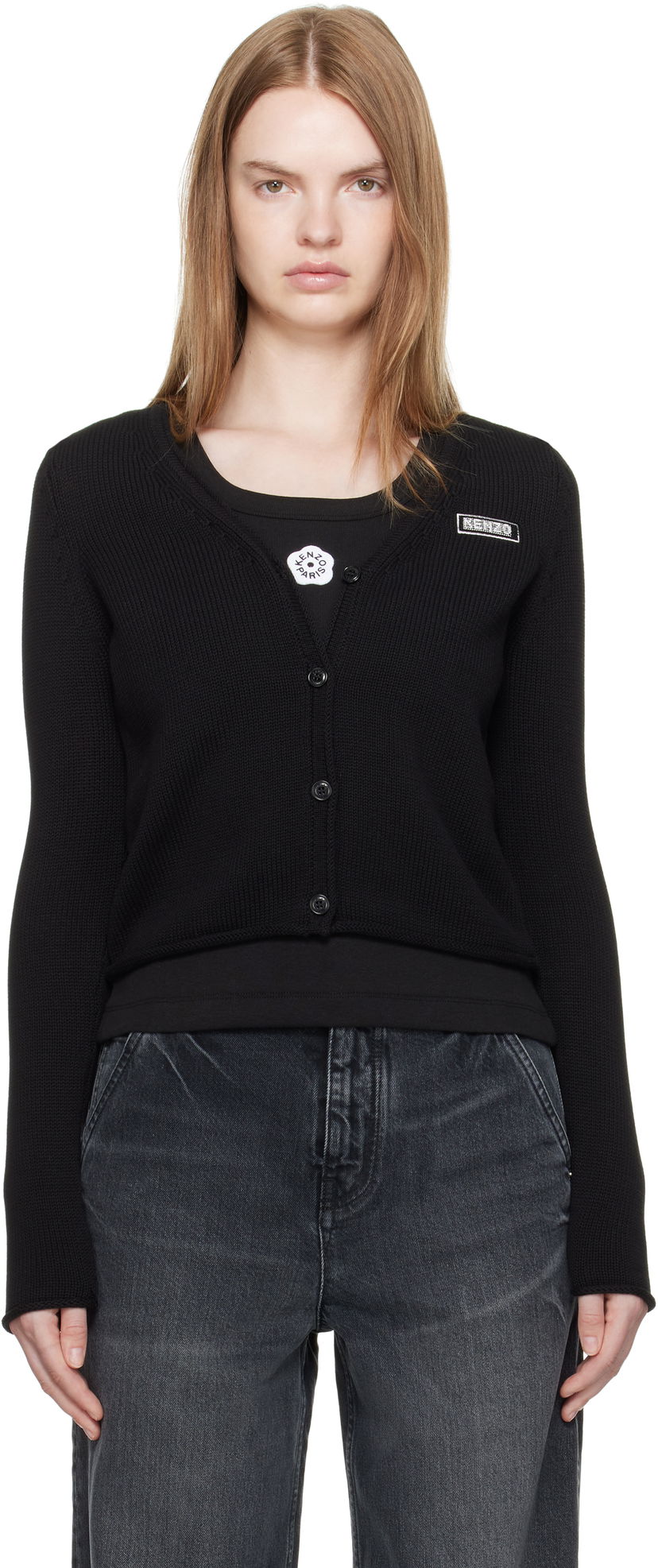 Villapaita KENZO Kenzo Paris 'KENZO City' Cardigan Musta | FF62CA7113BC