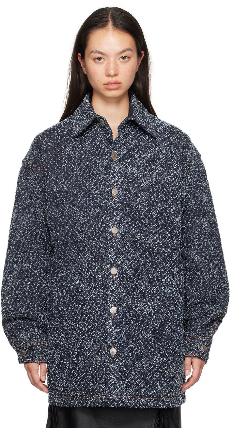 Paita Stella McCartney Oversized Bouclé Jacket Sininen | 6D03283SPH99