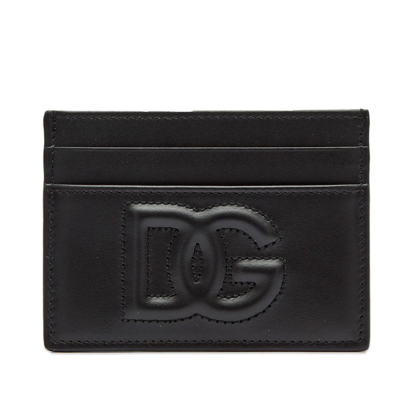 Lompakko Dolce & Gabbana Logo Leather Card Holder Nero Musta | BI0330AG081-80999
