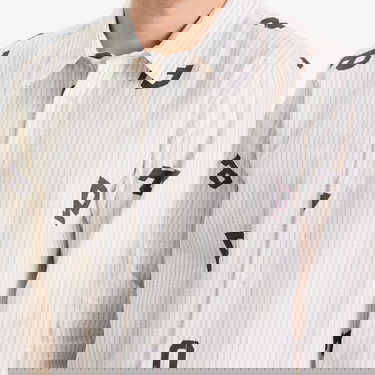 Paita Pop Trading Company Pop Trading Company Letters Striped Shirt, Size Large Valkoinen | POPSS25-03-007, 5