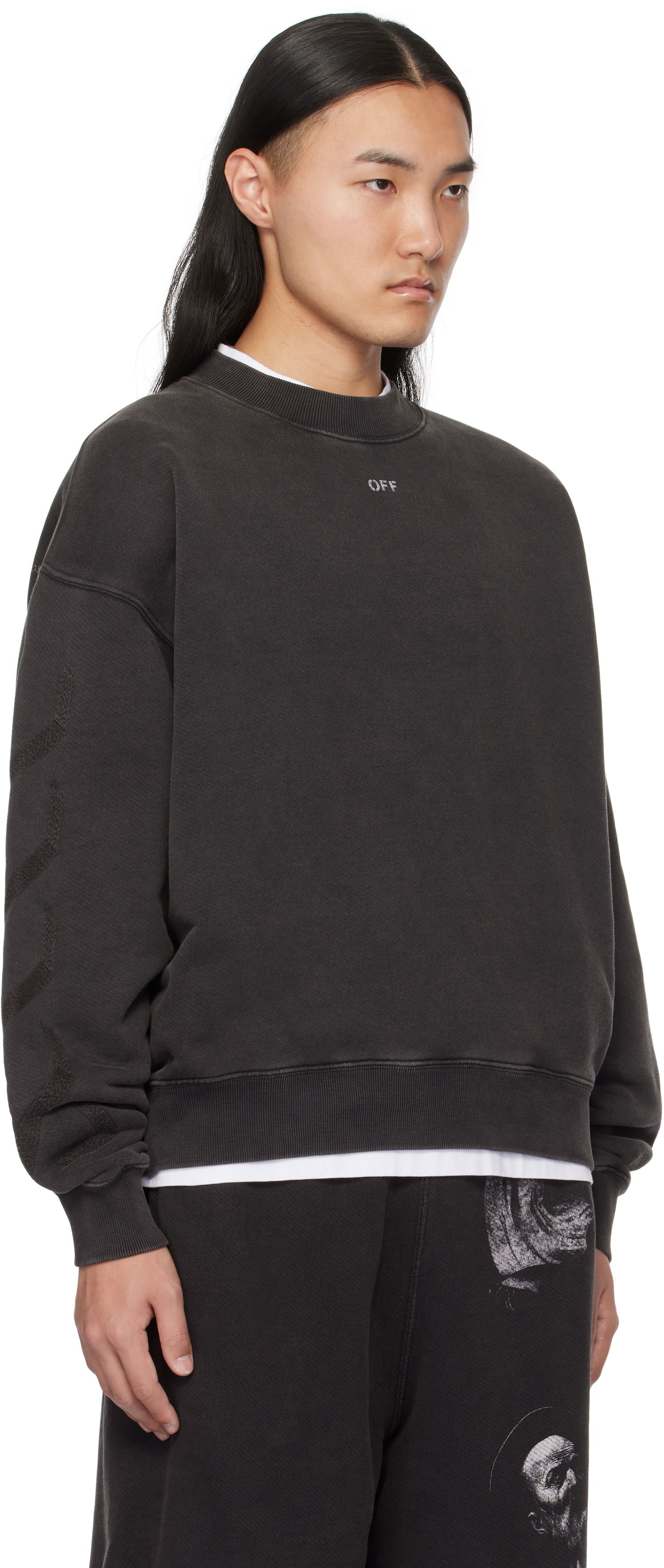 Villapaita Off-White Off-White S.Matthew Skate Sweatshirt Musta | OMBA054C99FLE0091077, 1