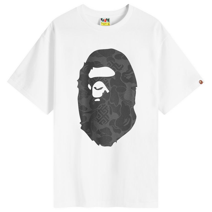 T-paita BAPE A Bathing Ape Men's Asia Camo Big Ape Head T-Shirt in White, Size Large | END. Clothing Valkoinen | 001TEK201001M-WHT