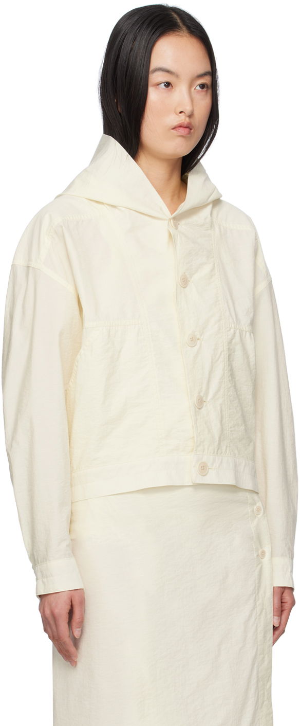 Takki LEMAIRE LEMAIRE Women's Hooded Button-Up Jacket Valkoinen | OW1067 LF1234, 1