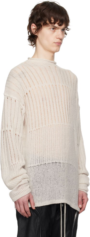 Villapaita Rick Owens Rick Owens Hollywood Oversized Knit Sweater Beige | RU01E5681 KGRID, 1