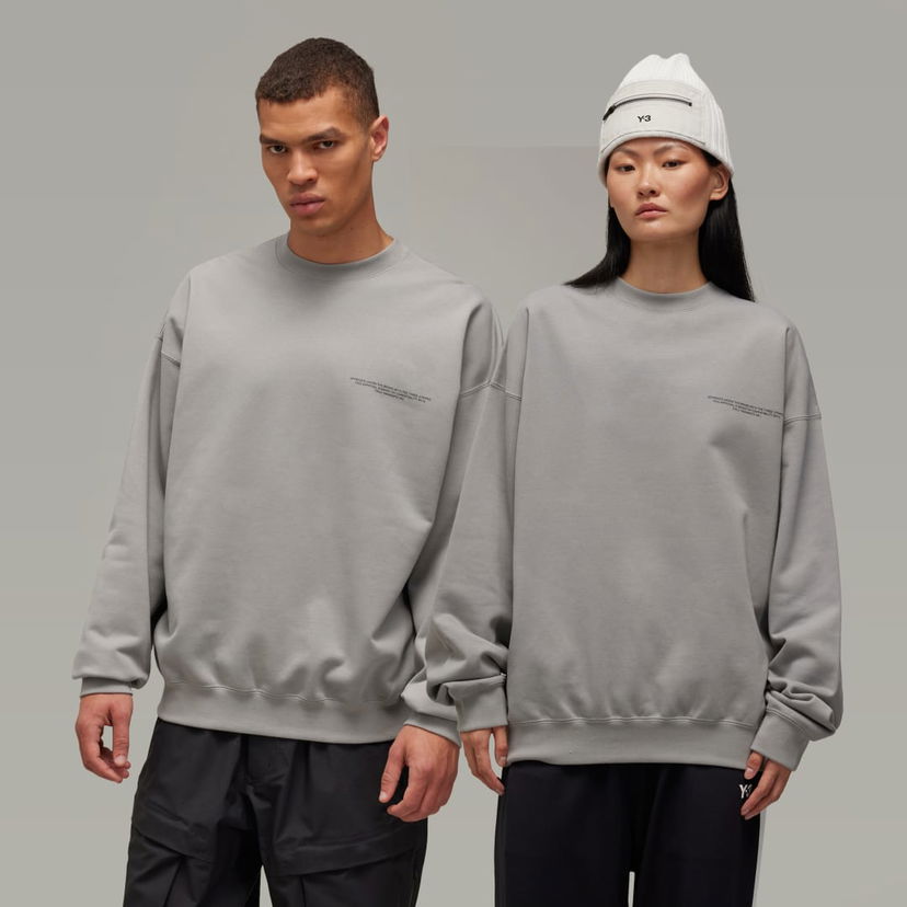 Huppari Y-3 Y-3 Logo Crew Sweatshirt Harmaa | JD9815