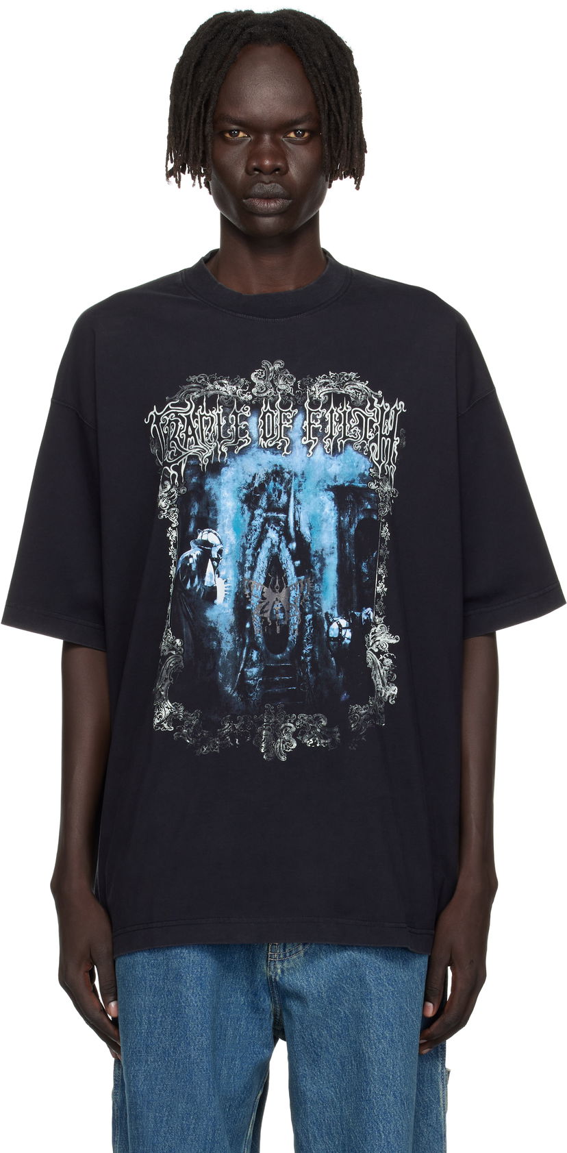 T-paita VETEMENTS Vetements Cradle of Filth Oversized T-Shirt Musta | UCF76TR800B