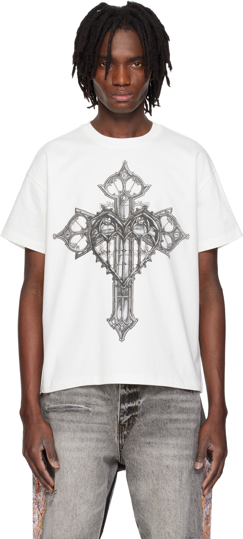 T-paita Who Decides War Who Decides War Crossed Heart Graphic T-Shirt Valkoinen | 1110130001SS25