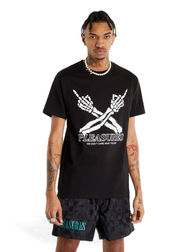 T-paita Pleasures Don't Care T-Shirt Musta | P23SP051 BLACK