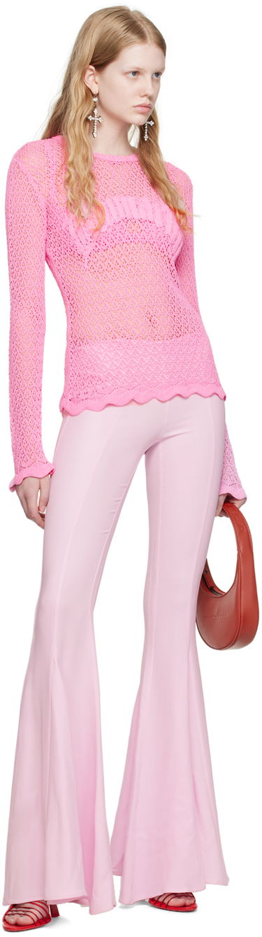 Villapaita Blumarine Pink Scalloped Sweater Vaaleanpunainen | P344M026A, 3