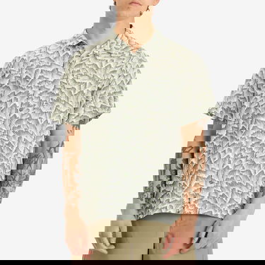 Paita A.P.C. A.P.C. Roy Wave Print Shirt, Size Small Vihreä | VIALX-H12608-KAF, 2