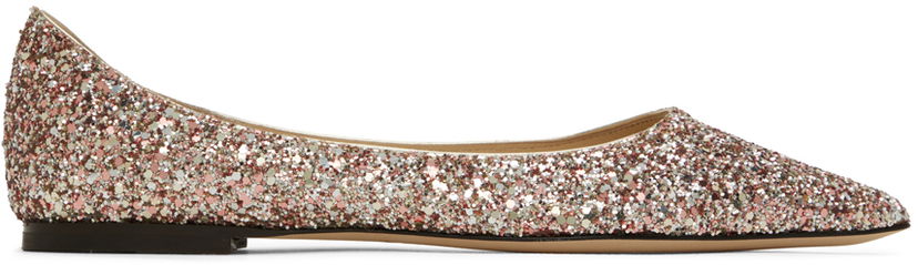 Tennarit ja kengät Jimmy Choo Jimmy Choo Love Glitter Ballerina Flats Monivärinen | LOVE FLAT CGF