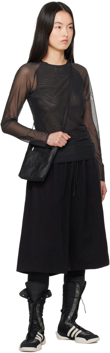 T-paita Y-3 Y-3 Mesh Fitted Long Sleeve T-Shirt Musta | JD1455, 3