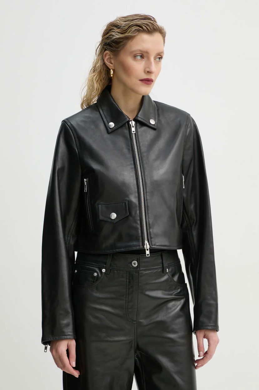 Takki STAND STUDIO Stand Studio Brooke Cropped Leather Jacket Musta | 66384.7750