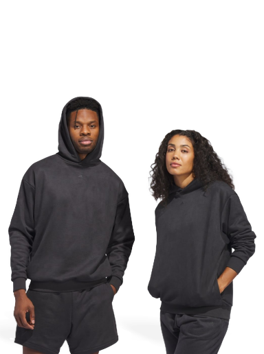 Huppari adidas Performance Basketball Sueded Hoodie Musta | IN7705