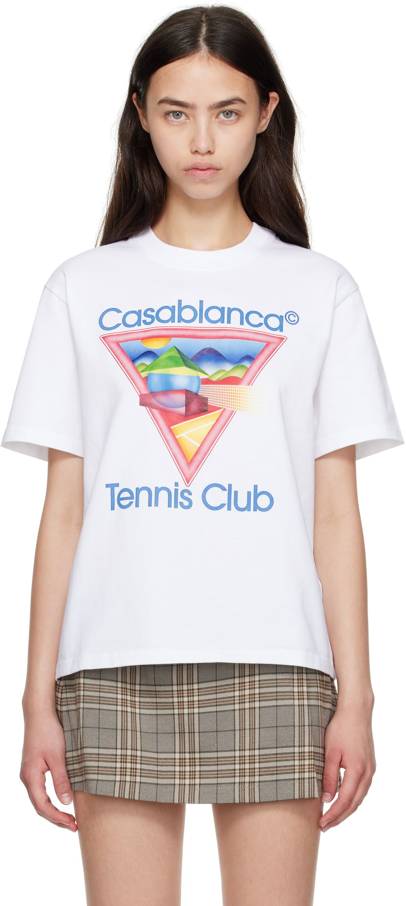 T-paita Casablanca Casablanca Tennis Club Graphic T-Shirt Valkoinen | WPF25-JTS-046-01