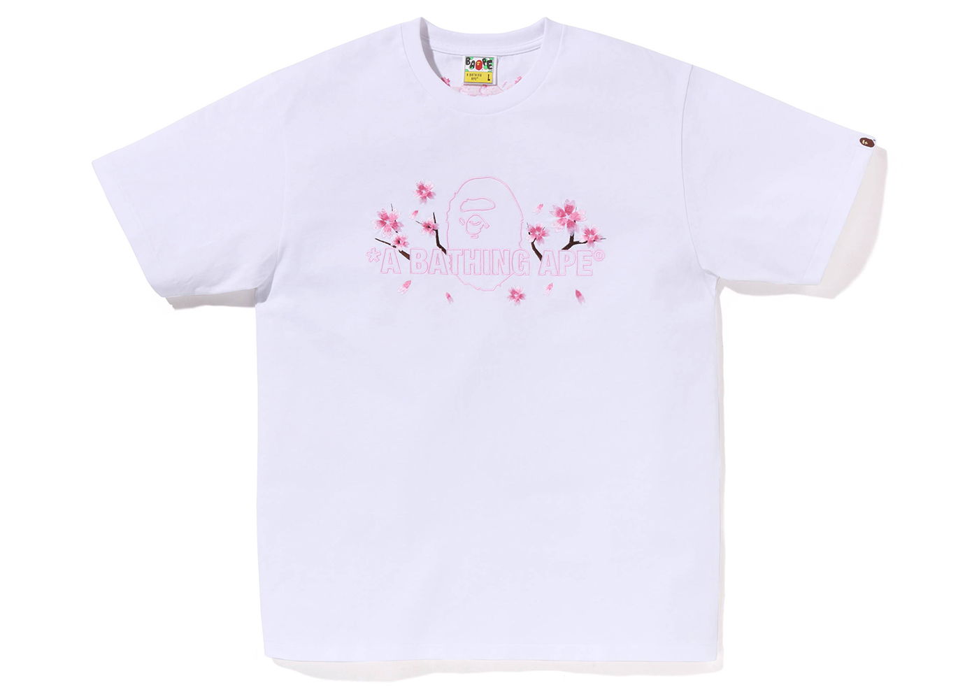 T-paita BAPE Sakura A Bathing Ape Tee Valkoinen | 1J20-110-012, 0