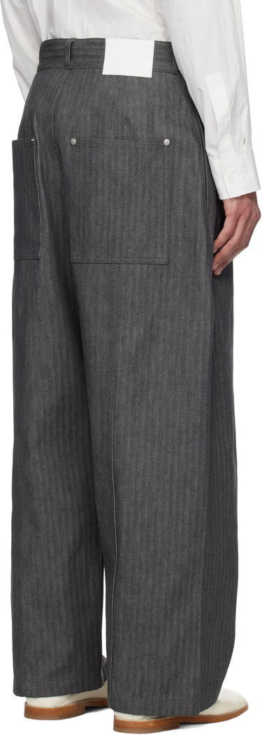 Housut sage NATION SAGE NATION Welt Striped Trousers Harmaa | S083 WELT TROUSER DENIM, 2