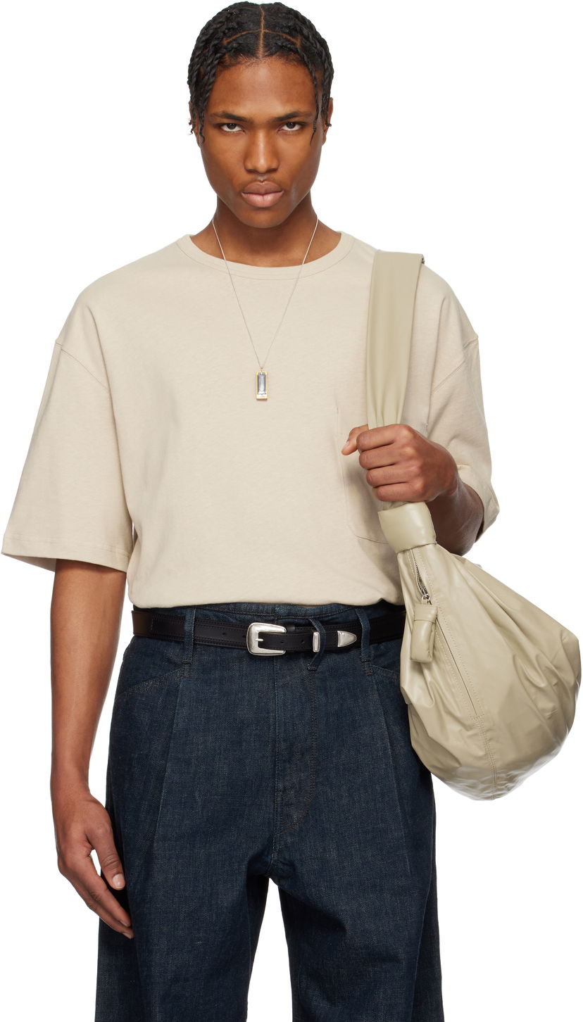 Käsilaukku LEMAIRE Lemaire Boxy Short Sleeve T-Shirt Beige | TO1382 LJ1010