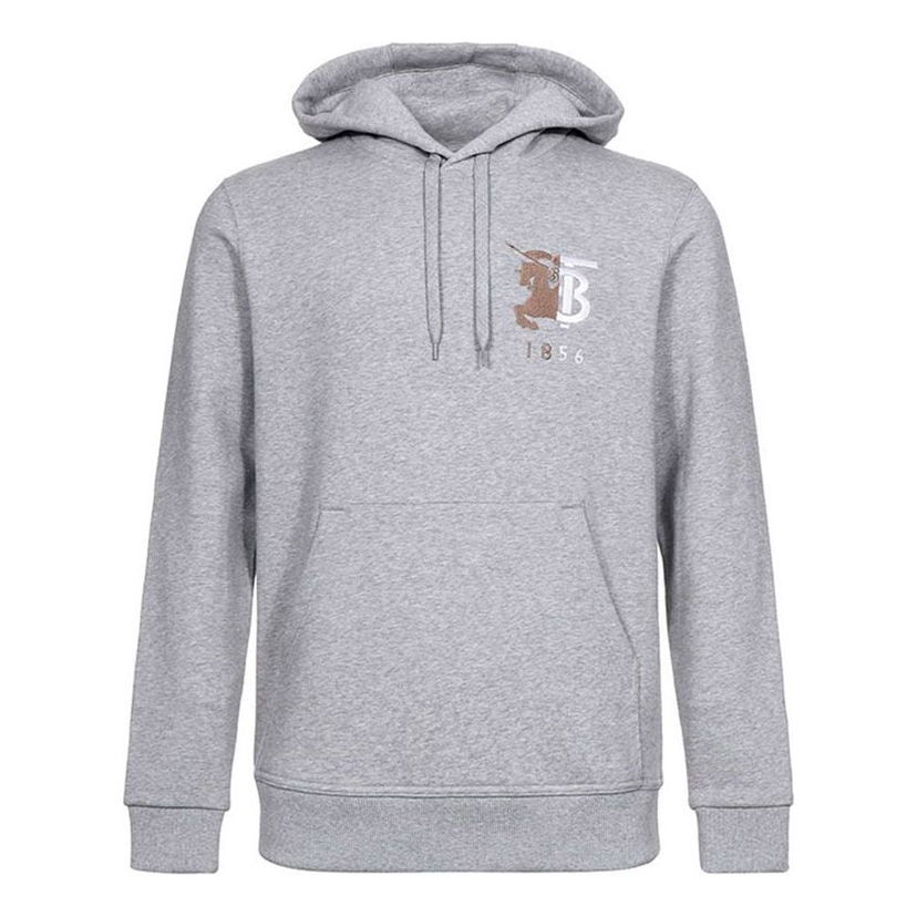 Huppari Burberry Men's Hoodie with Equestrian Knight Logo Harmaa | 80256561