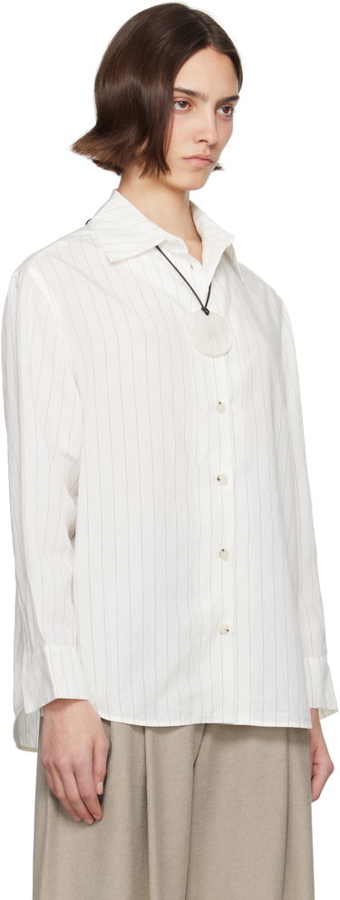 Paita Nanushka Nanushka Fryda Pinstriped Button-Down Shirt Valkoinen | NW25SSTP26400, 1
