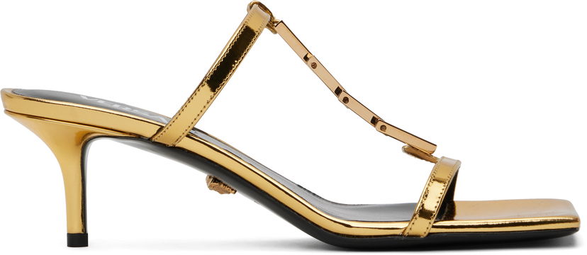 Asusteet Versace Versace Patent Heeled Sandals Metallinen | 1018735_1A08609_1X00V