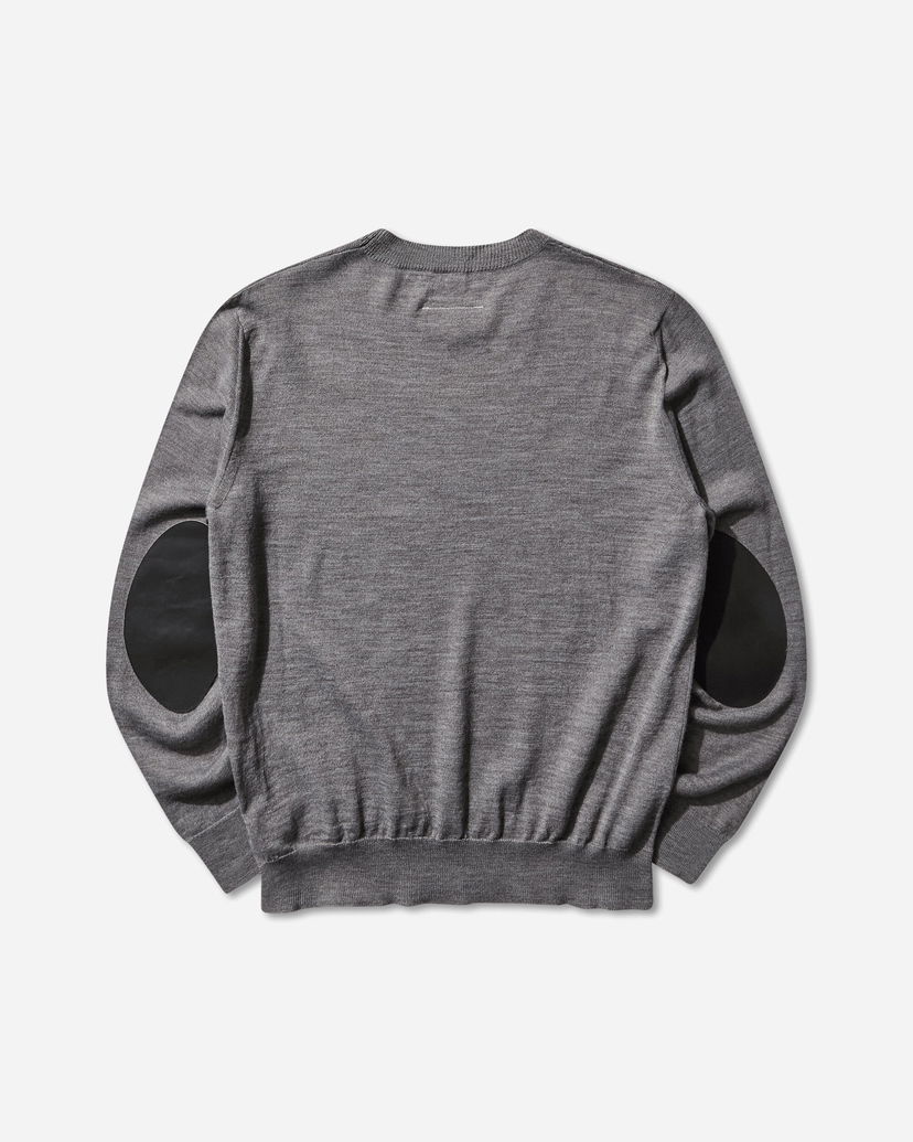 Villapaita Maison Margiela Elbow Patch Crewneck Sweater Harmaa | SH0HL0032 816M