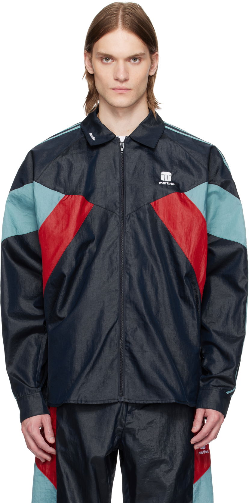 Tuulitakki Martine Rose Martine Rose Shirt Track Jacket Tummansininen | 172WP10504