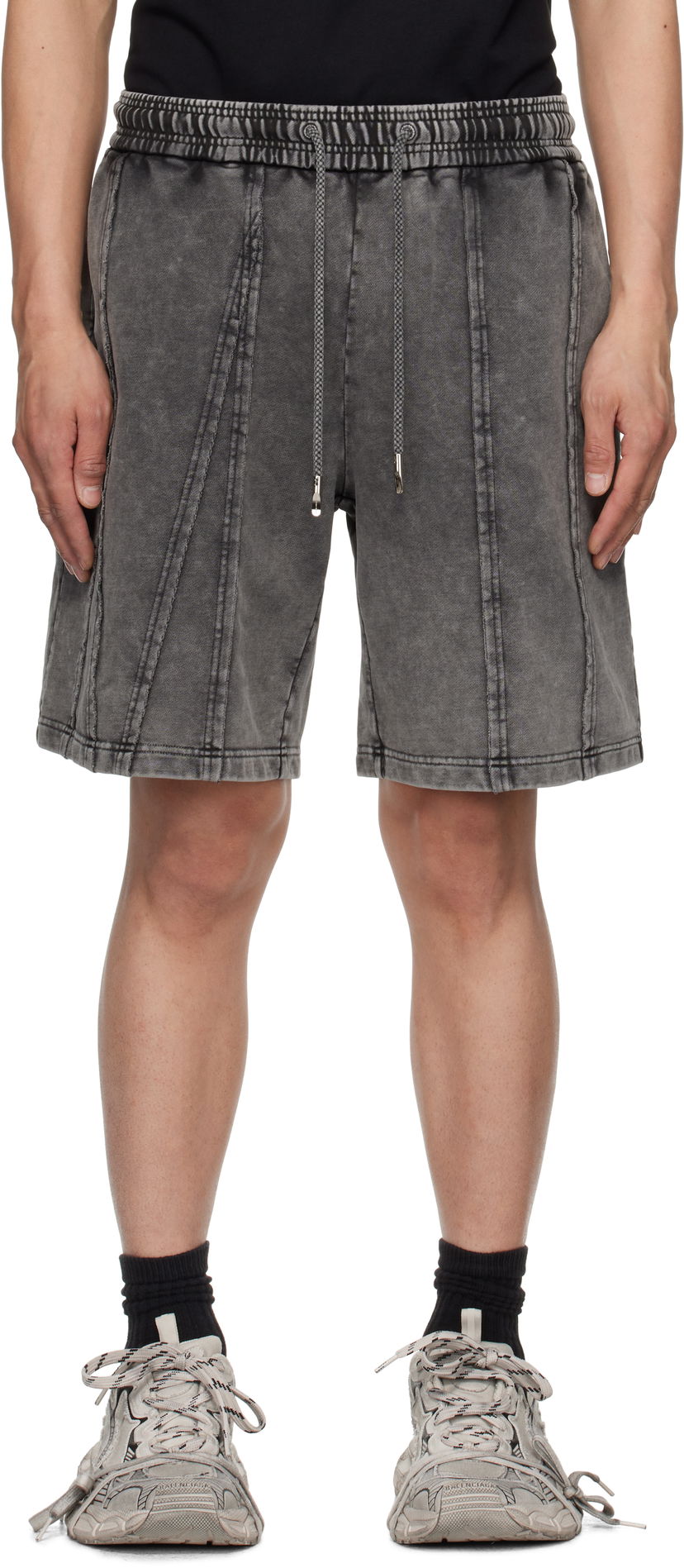 Shortsit Feng Chen Wang Feng Chen Wang Tie Dyed Shorts Harmaa | FUS19ST01B