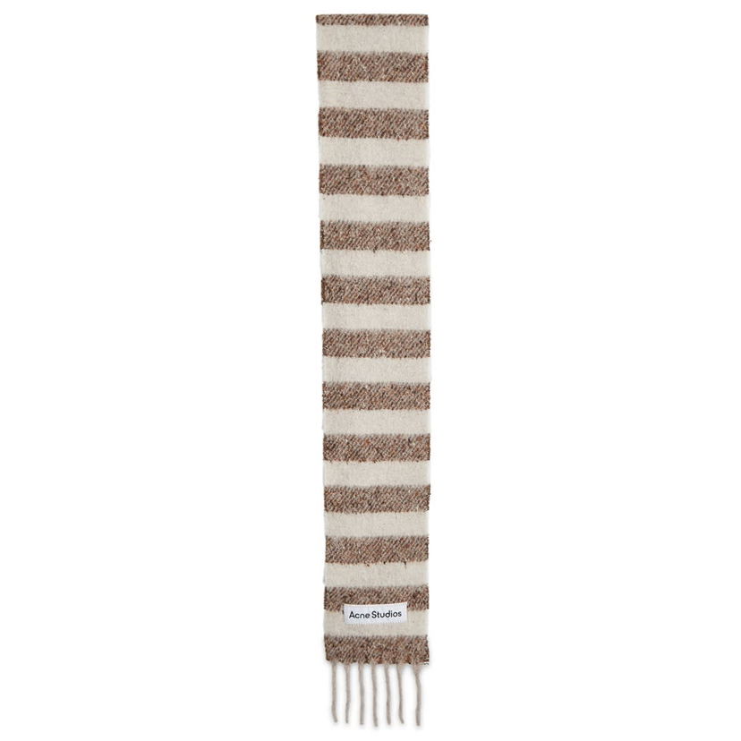 Huivi Acne Studios Knitted Scarf With Stripes Ruskea | CA0358-AIP