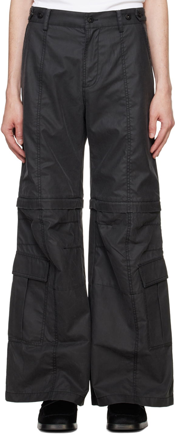 Cargo housut Feng Chen Wang Feng Chen Wang 2IN1 Cargo Pants Musta | FUF18TR04B