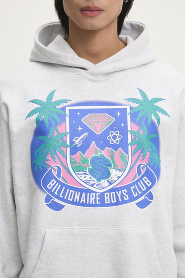 Huppari BILLIONAIRE BOYS CLUB Billionaire Boys Club Tropical Crest Popover Hoodie Harmaa | B24447, 3