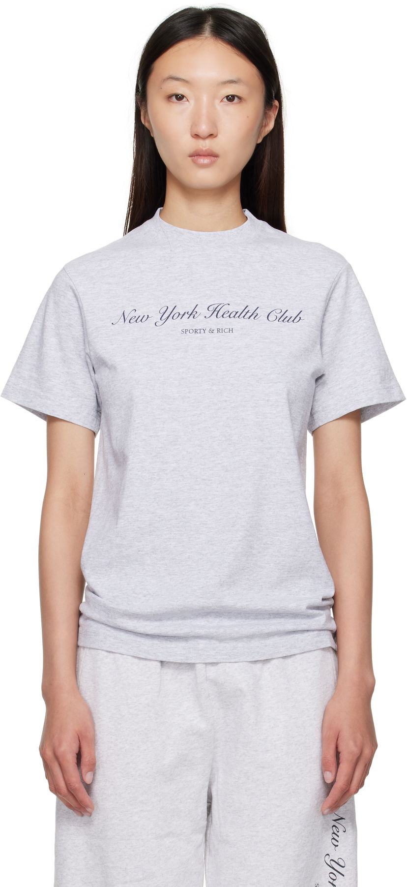 T-paita Sporty & Rich Sporty & Rich 'NY Health Club' T-Shirt Harmaa | TO043602043GY03