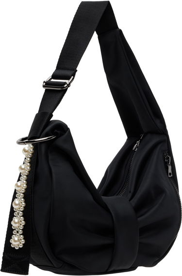Olkalaukku Simone Rocha Simone Rocha Mini Pearl-Embellished Sling Bow Bag Musta | BAG198B 0761, 1