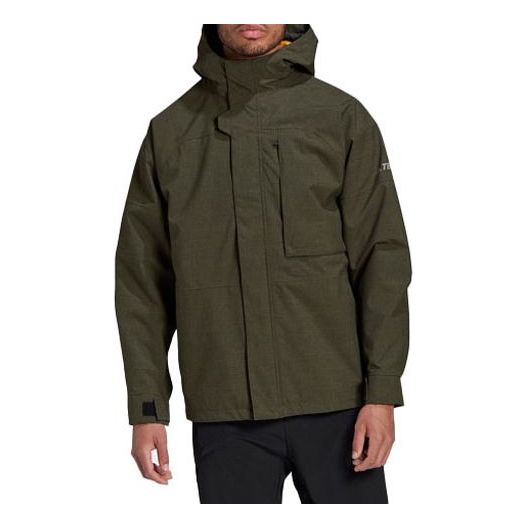 Parka adidas Performance Terrex Outdoor Stay Warm 3-in-1 Hooded Jacket Vihreä | GE9895