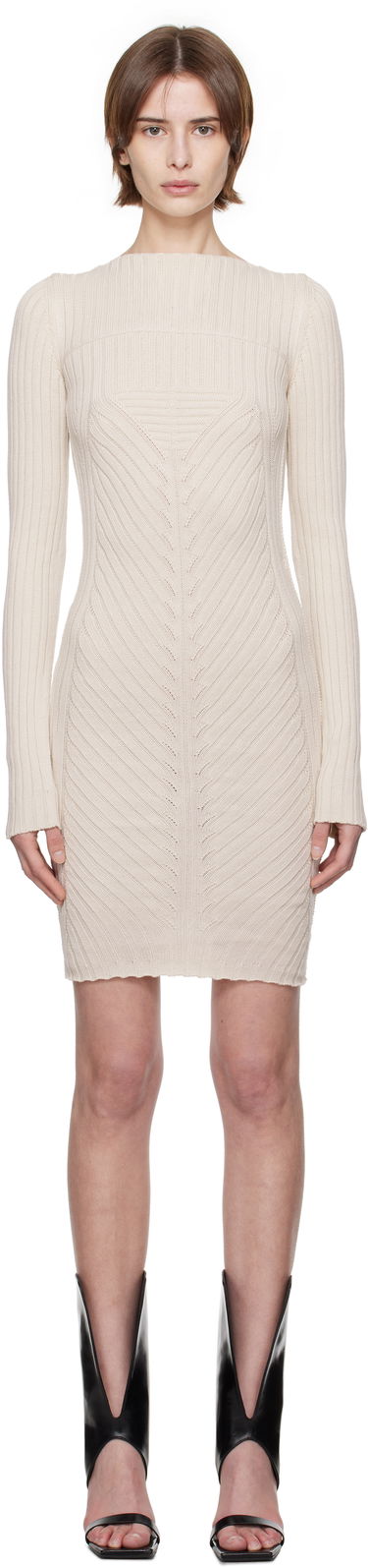 Mekko Rick Owens Rick Owens Hollywood Knit Mini Dress Beige | RP01E7651 KEC, 0