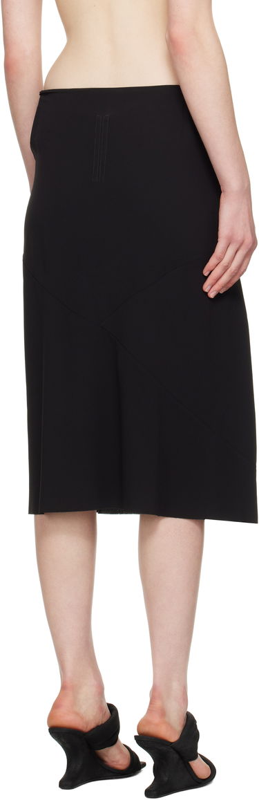 Hame Rick Owens Rick Owens Hollywood Strutter Tie Midi Skirt Musta | RP01E7372 Y, 2