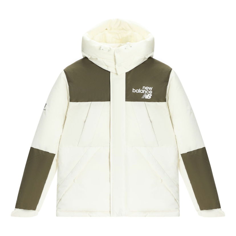 Puffer takki New Balance Hooded Down Jacket Valkoinen | AMJ24377-CIC