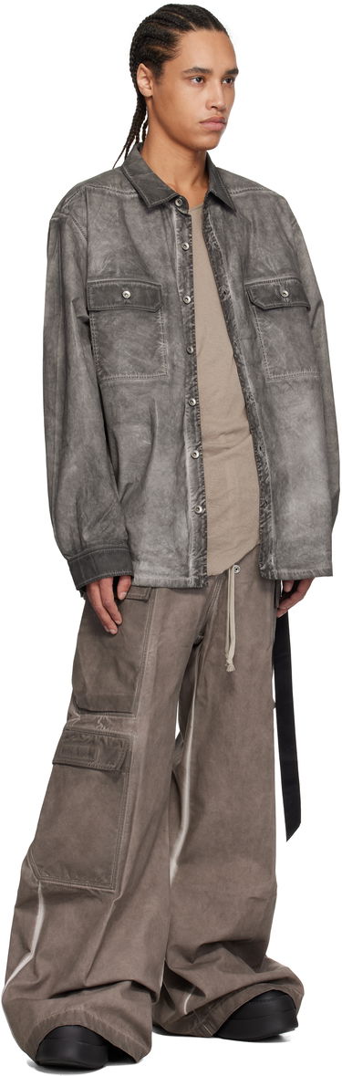 Paita Rick Owens Rick Owens DRKSHDW Hollywood Jumbo Overshirt Harmaa | DU01E3297 PF, 3