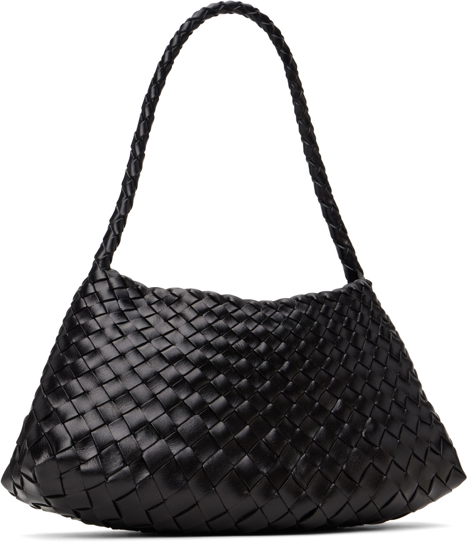 Käsilaukku Dragon Diffusion Dragon Diffusion Rosanna Woven Leather Shoulder Bag Musta | 8943, 1